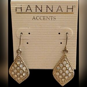 Silvertone Diamond-Shaped Earrings